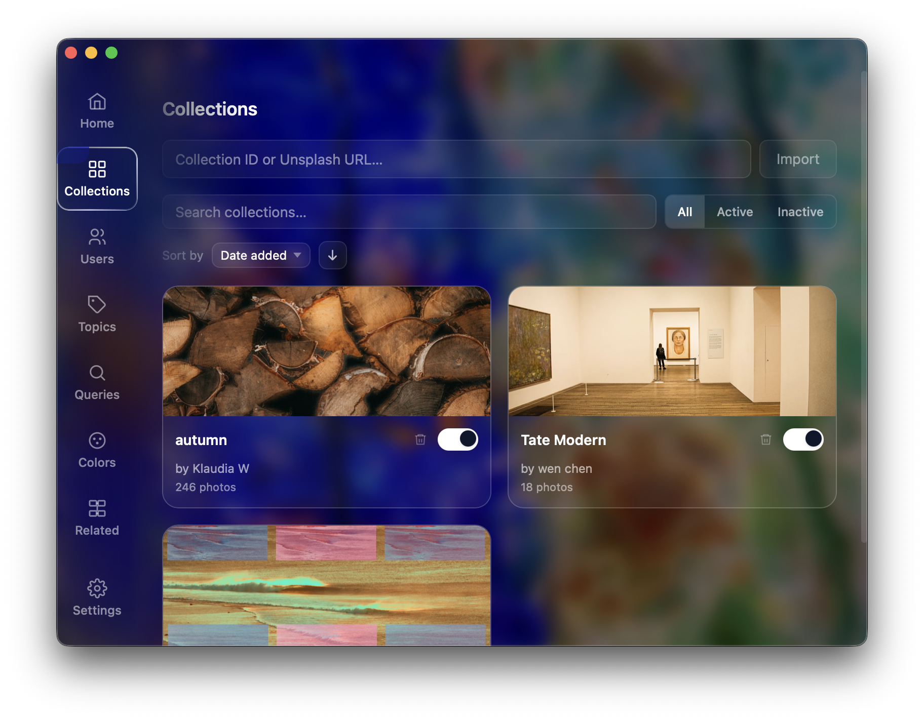 Collections view
