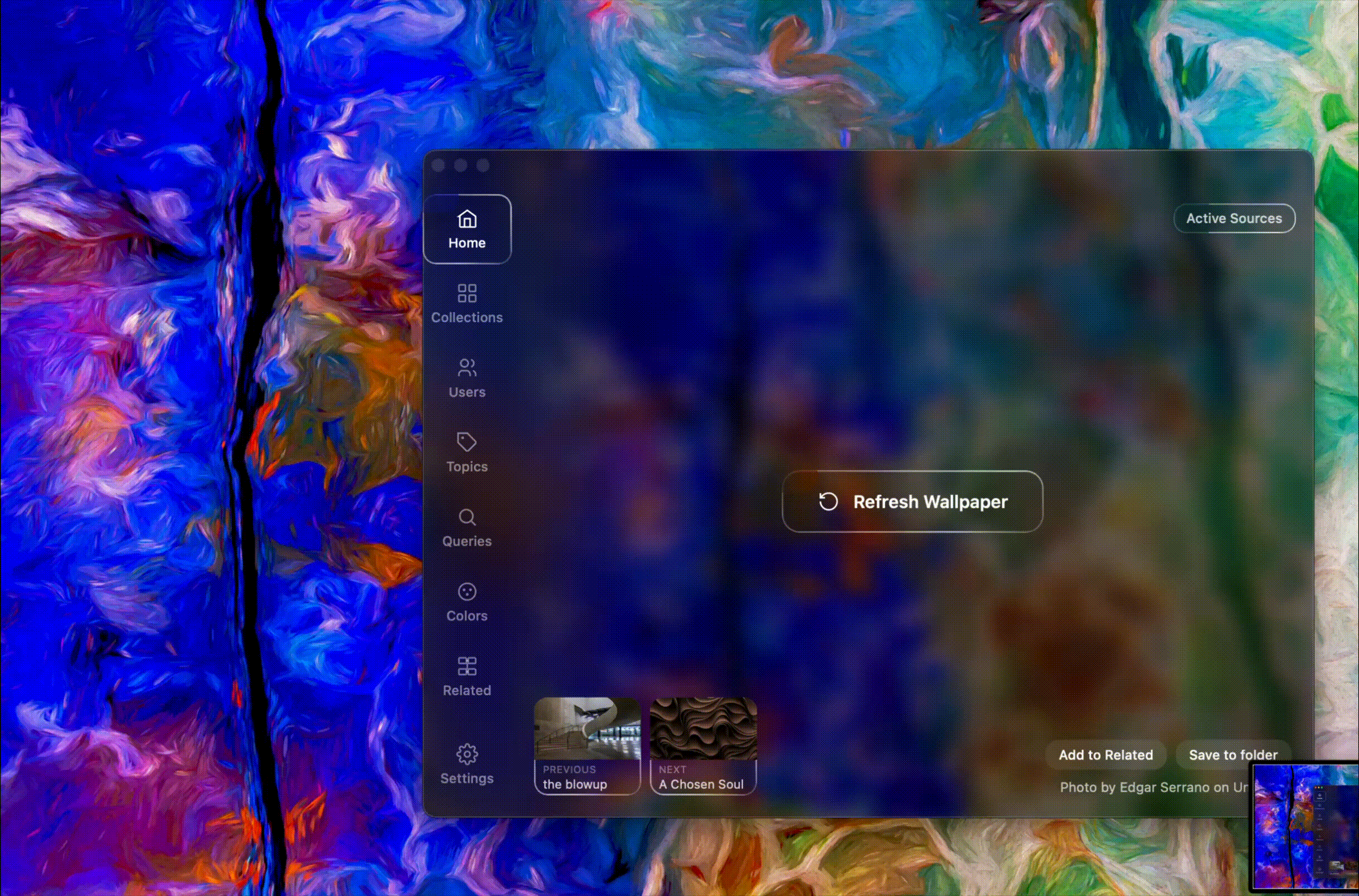 Splashy app home view